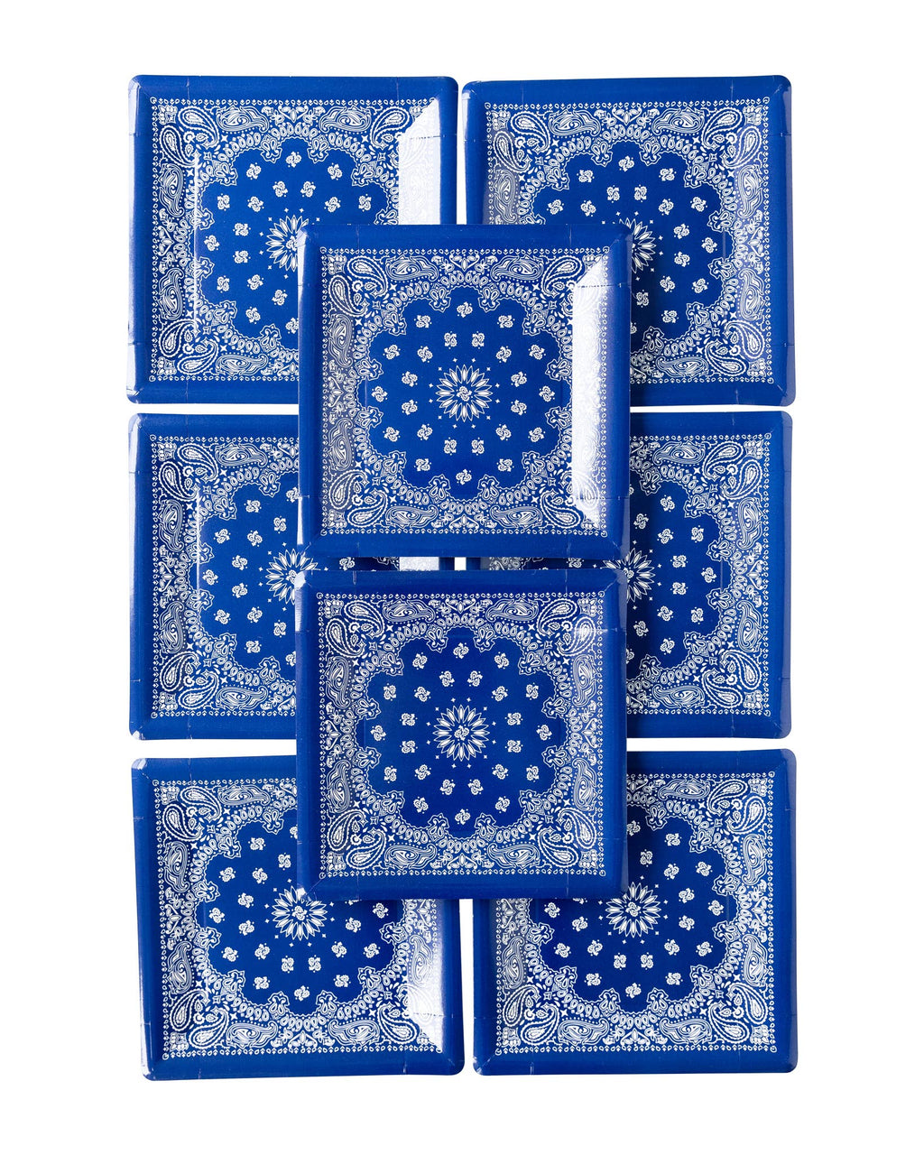 Blue Bandana Paper Plate
