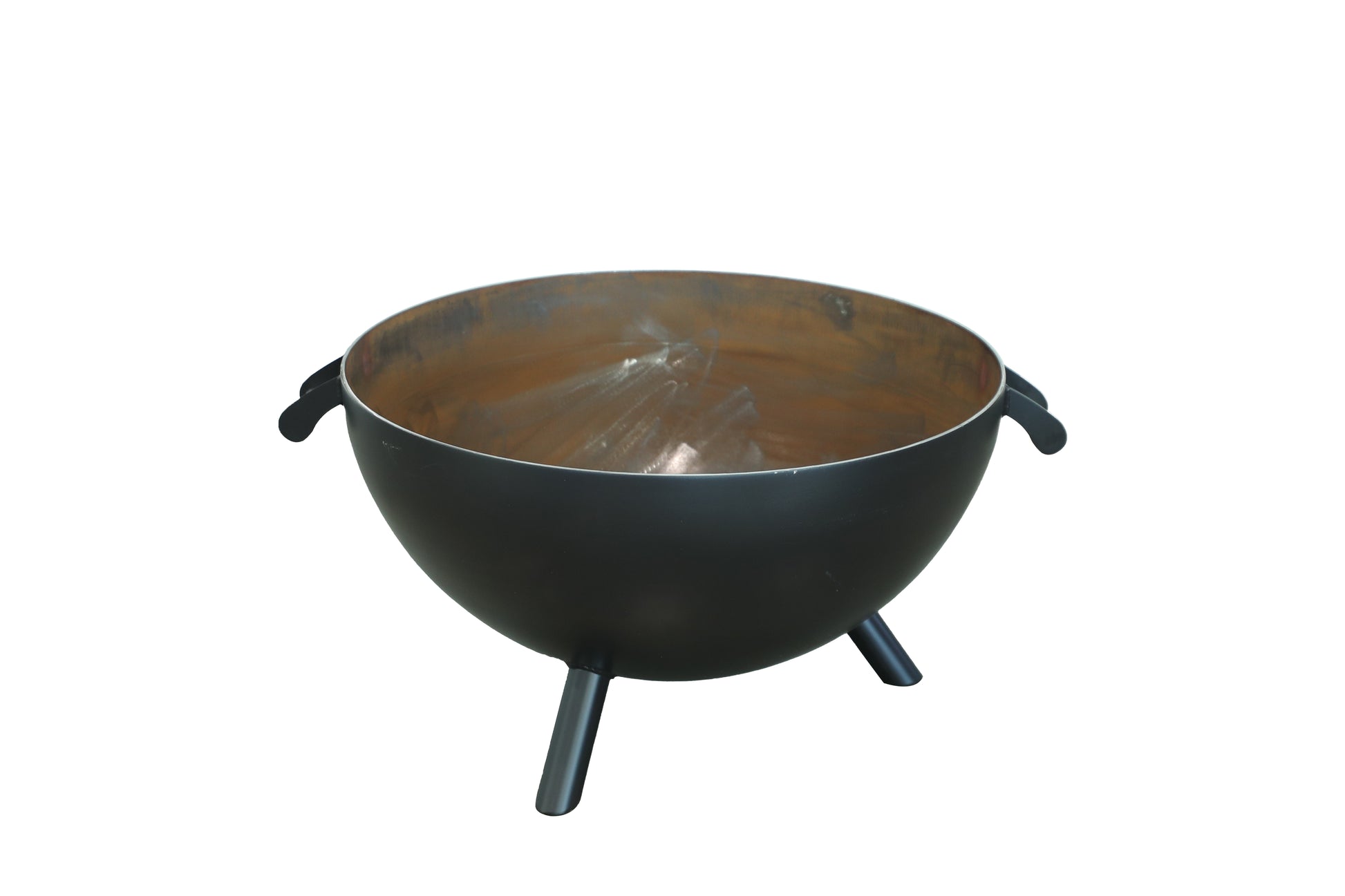 36" Black Finish Cauldron With Leg Base