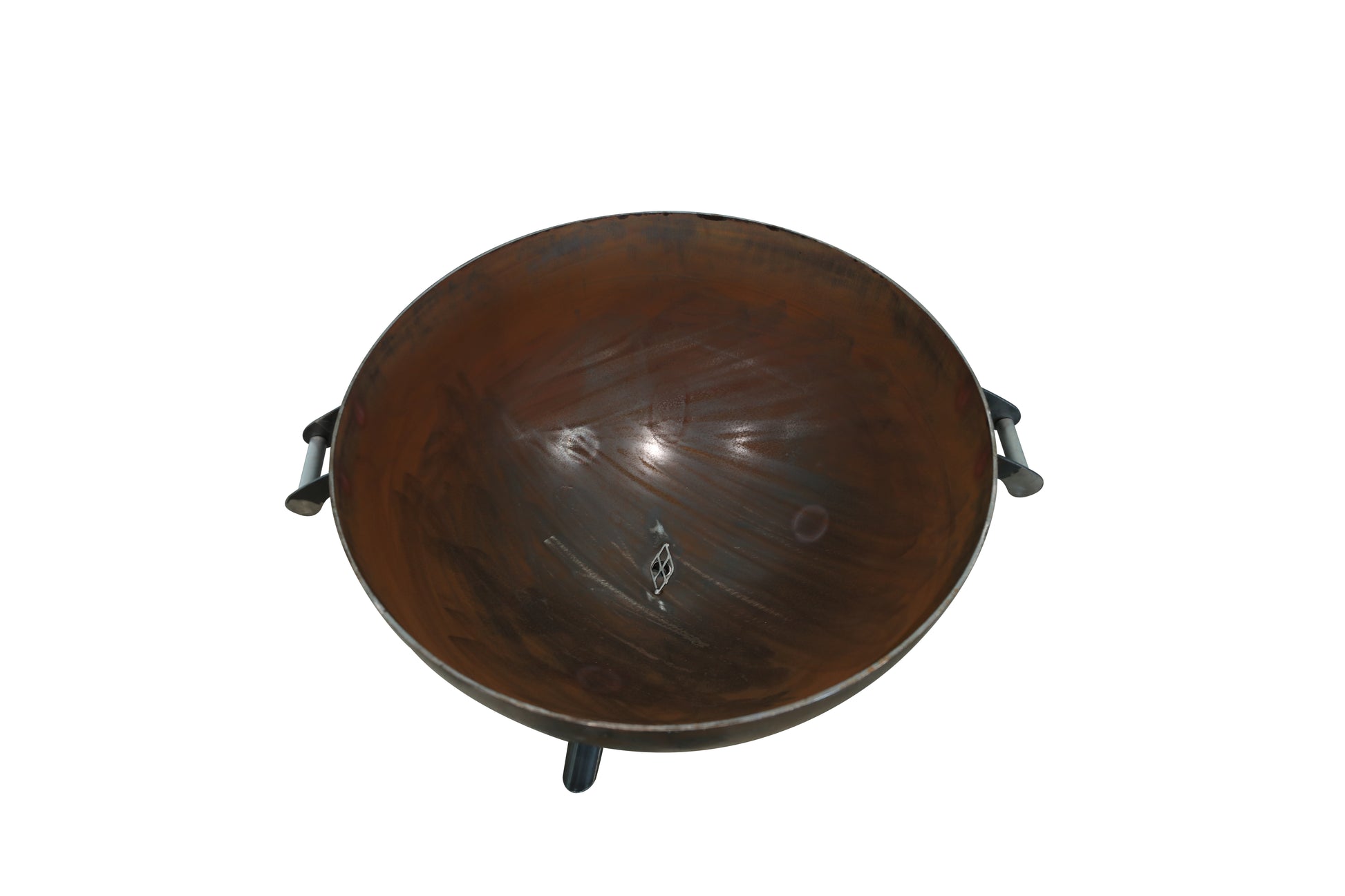 36" Linseed Finish Cauldron With Leg Base