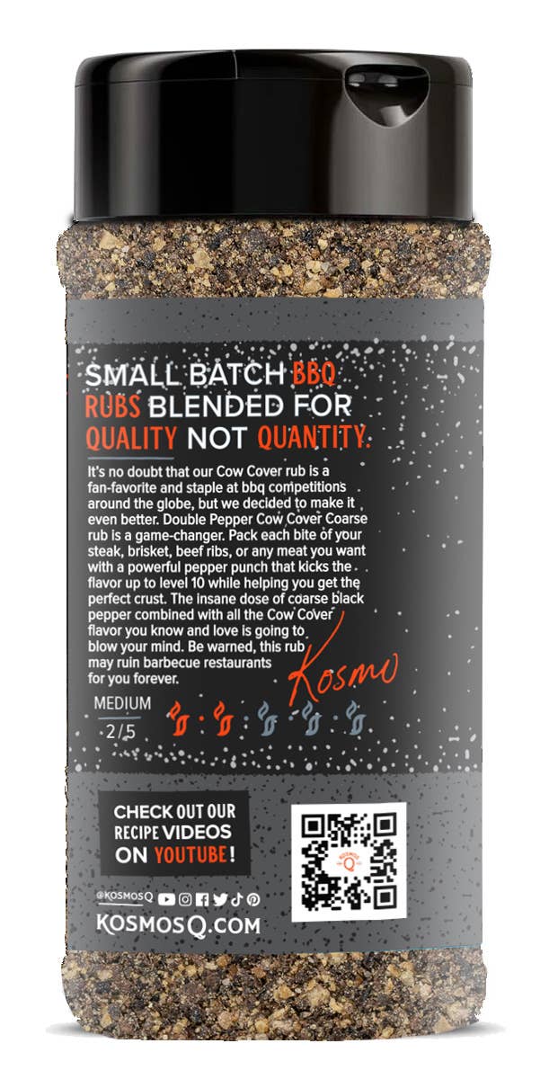 Kosmos - Double Pepper COARSE Cow Cover Seasoning